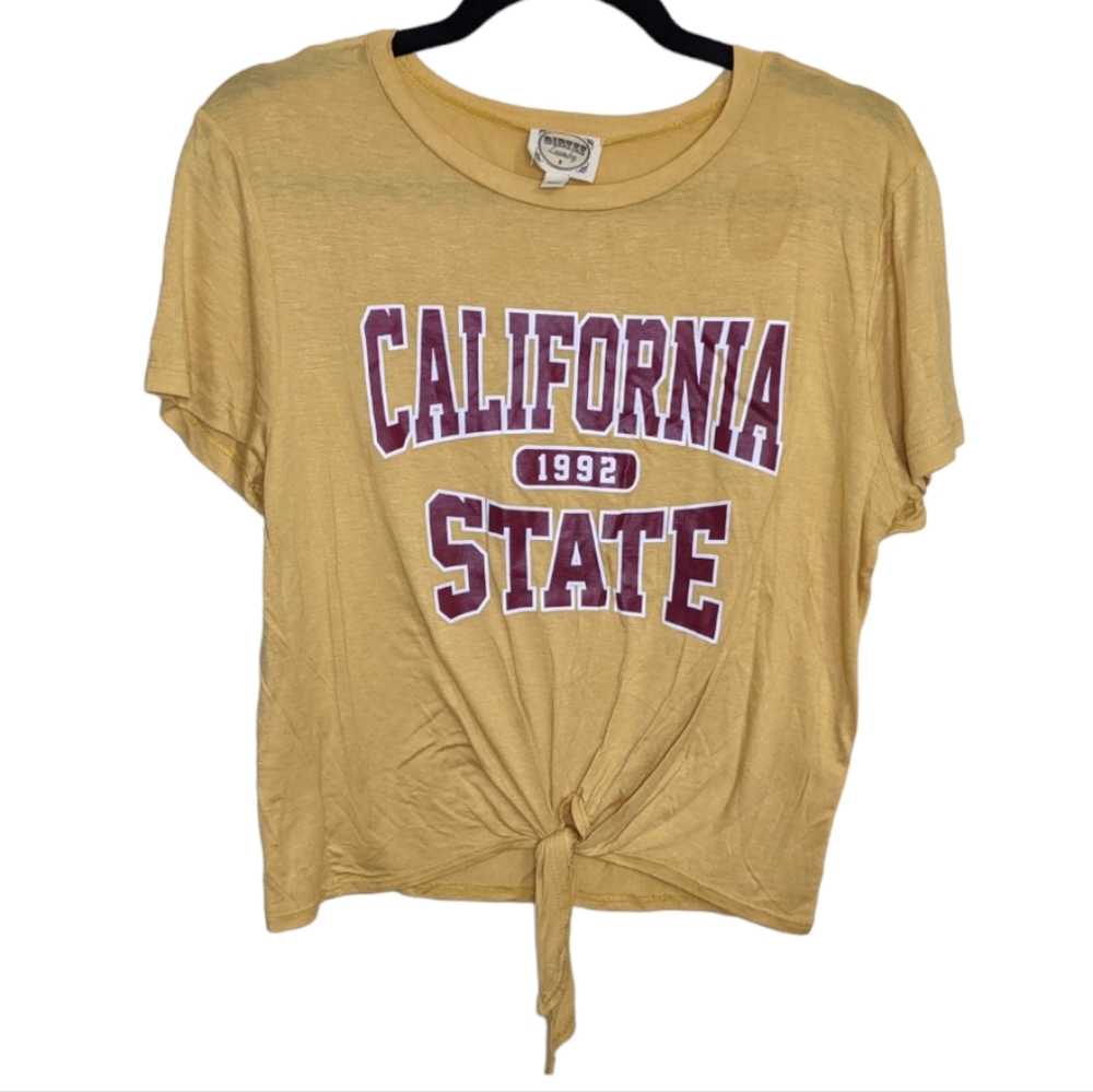 Dirtee Laundry California State Tie-Front T-Shirt 🌞✨